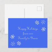 スノーフレークハッピーホリデーズポストカード シーズンポストカード (正面/裏面)