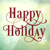 スノーフレークハッピーホリデーデカールストアウィンドウクリング ウィンドウサイン (シート3)