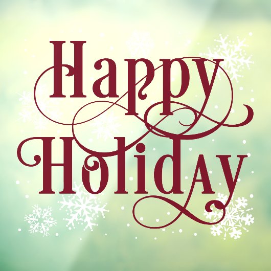 スノーフレークハッピーホリデーデカールストアウィンドウクリング ウィンドウサイン (シート3)