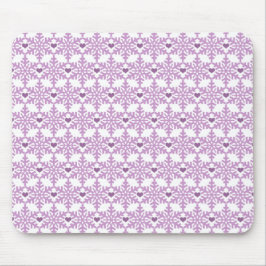 スノーフレークハートパターン マウスパッド