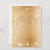 スノーフレークハートホリエレガントデーパーティー招待状 招待状 (裏面)