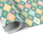 スノーフレークハーレキンMCMティール（緑がかった色） ラッピングペーパー (ロールコーナー)