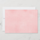 スノーフレークバーチャルベビーシャワーガールピンクシルバー 招待状 (裏面)