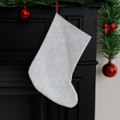 スノーフレークパターモノグラムのンクリスマスストッキング ラージクリスマスストッキング