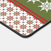 スノーフレークパターンウィンターテーマホリデークリスマス デスクマット (コーナー)