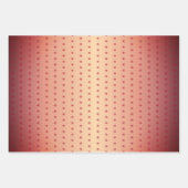 スノーフレークパターンフェスティバルレッドメタリッククリスマス ラッピングペーパーシート (正面2)