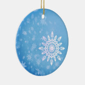 スノーフレークパーソナライズされたオーナメント セラミックオーナメント (右)