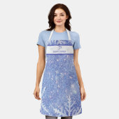 スノーフレークパーソナライズされたクリスマスエプロン エプロン (着用した状態)