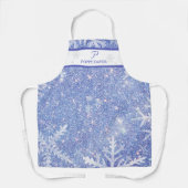 スノーフレークパーソナライズされたクリスマスエプロン エプロン (正面)