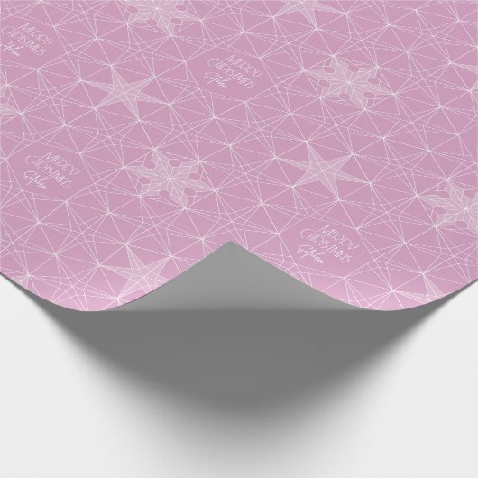 スノーフレークパーソナライズされたスターホリデーラッピング紙 ラッピングペーパー (角)