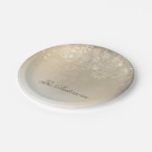 スノーフレークパーソナライズされた金ゴールドホリダ |紙プレート ペーパープレート (アングル)