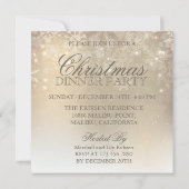 スノーフレークパーソナライズされた金ゴールド | 招待状 (裏面)