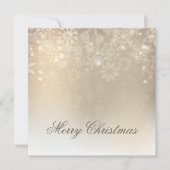 スノーフレークパーソナライズされた金ゴールド | 招待状 (正面)