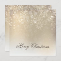 スノーフレークパーソナライズされた金ゴールド | 招待状