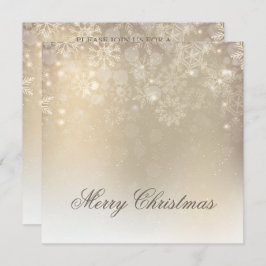 スノーフレークパーソナライズされた金ゴールド | 招待状