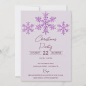 スノーフレークパープルグラムエレガントフェスティバルクリスマス (正面)