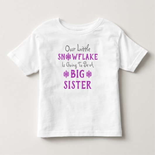 スノーフレークビッグシスター幼児Tシャツ トドラーTシャツ (正面)
