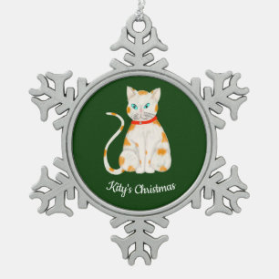  スノーフレークピューターオーナメント