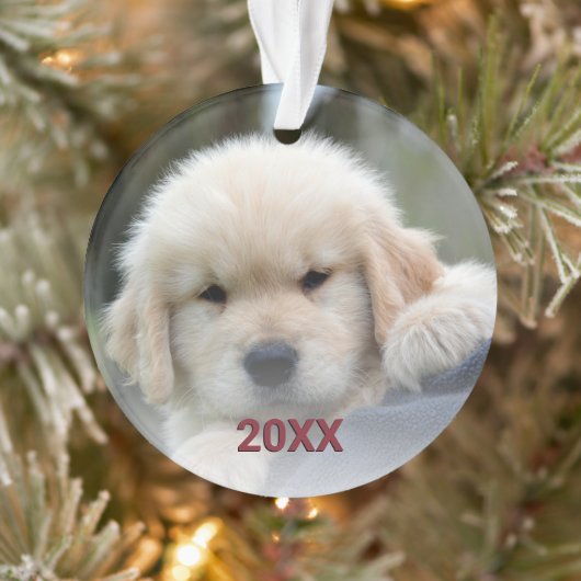 スノーフレークピンクオパールおもしろい2面クリスマス写真 オーナメント (ツリー)