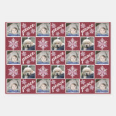 スノーフレークピンクオパール平和ジョイ愛4写真 ラッピングペーパーシート (正面)