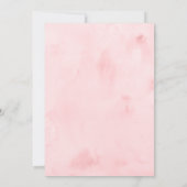 スノーフレークピンク&シルバーグリッターウィンターベビーシャワー 招待状 (裏面)