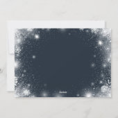 スノーフレークファミリーフォトクリスマスカード シーズンカード (裏面)