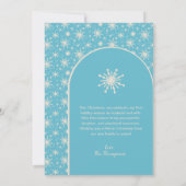 スノーフレークファースト結婚したクリスマスホリデーウィンター シーズンカード (裏面)