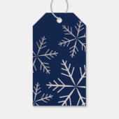 スノーフレークフェイクフォイルホリデー ギフトタグ (裏面)