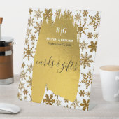 スノーフレークフェスティバルクリスマスウェディングカード&ギフト 台座サイン (インサイチュ)