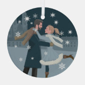 スノーフレークフォトオーナメントパーソナライズされた- Keepsake ガラスオーナメント (裏面)