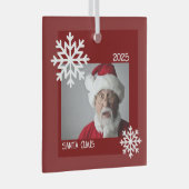 スノーフレークフォトオーナメント ガラスオーナメント (正面右)