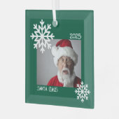 スノーフレークフォトオーナメント ガラスオーナメント (正面左)