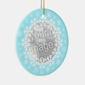 スノーフレークフォトオーナメント セラミックオーナメント (右)