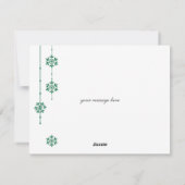 スノーフレークフォトカスタムホリデーカード シーズンカード (裏面)