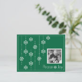 スノーフレークフォトカスタムホリデーカード シーズンカード (スタンド正面)