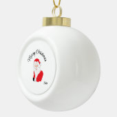 スノーフレークフレームオーナメント：サンタクロース セラミックボールオーナメント (右)