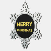 スノーフレークフレームオーナメント スノーフレークピューターオーナメント (右)