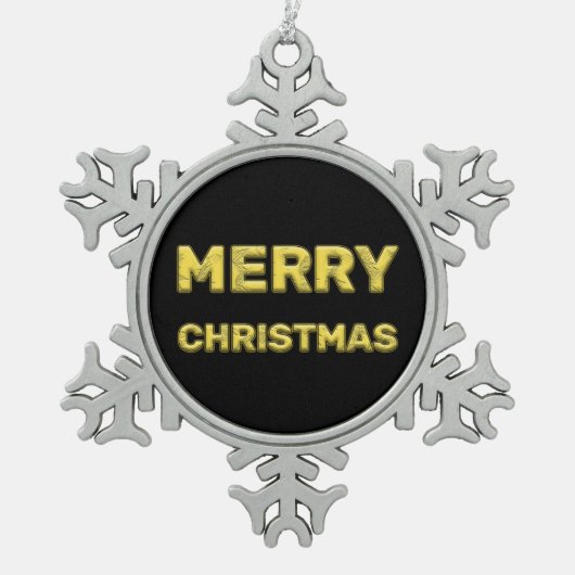 スノーフレークフレームオーナメント スノーフレークピューターオーナメント (正面)