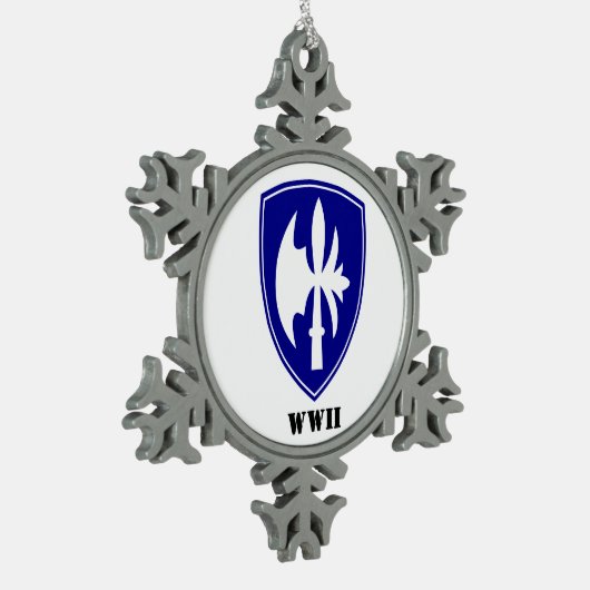 スノーフレークフレームオーナメント スノーフレークピューターオーナメント (左)