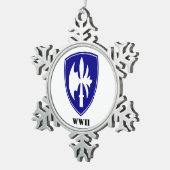 スノーフレークフレームオーナメント スノーフレークピューターオーナメント (右)