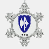 スノーフレークフレームオーナメント スノーフレークピューターオーナメント (正面)