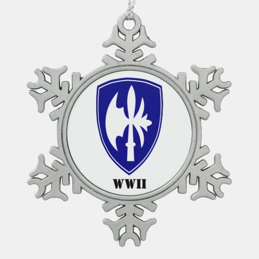 スノーフレークフレームオーナメント スノーフレークピューターオーナメント (正面)