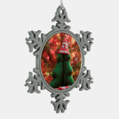 スノーフレークフレームオーナメント スノーフレークピューターオーナメント (左)