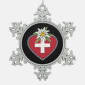 スノーフレークフレームオーナメント スノーフレークピューターオーナメント (正面)