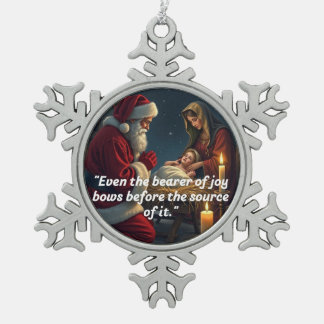 スノーフレークフレームオーナメント スノーフレークピューターオーナメント