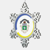 スノーフレークフレームオーナメント スノーフレークピューターオーナメント (右)