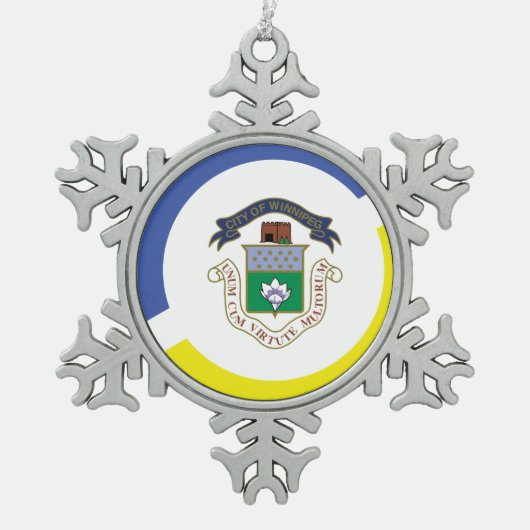 スノーフレークフレームオーナメント スノーフレークピューターオーナメント (正面)