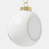 スノーフレークフレームオーナメント セラミックボールオーナメント (左)