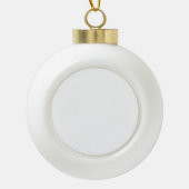 スノーフレークフレームオーナメント セラミックボールオーナメント (正面)