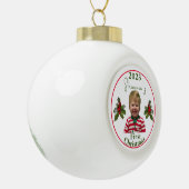 スノーフレークフレームオーナメント セラミックボールオーナメント (左)